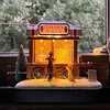 New Christmas Glowing Music Snow Scene House Window Home Christmas Ornaments Decorations