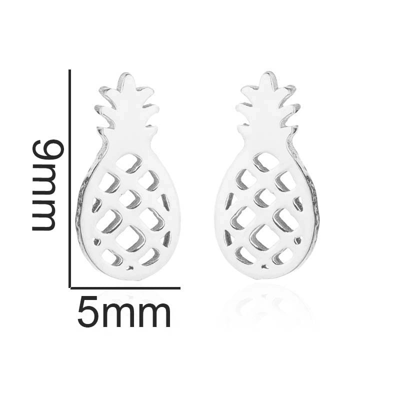 1 Pair Minimalist Fruit Stainless Steel Ear Studs