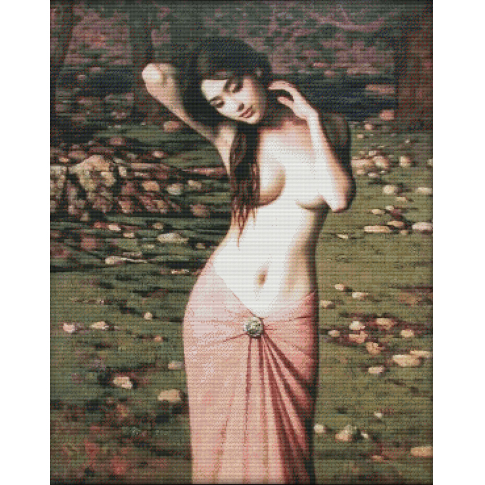 

Woman Out Bath - 14CT Stamped Cross Stitch - 63*76CM, 501 Original