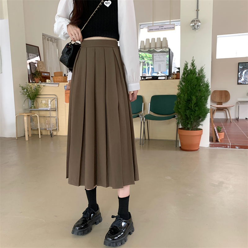 JAPANESE MID LENGTH PLEATED SKIRT