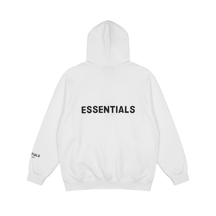 Fog Essentials Zipper Hoodie Autumn and Winter Double Line Adhesive Alphabet plus Velvet Zipper Sweater Coat for Men and Women