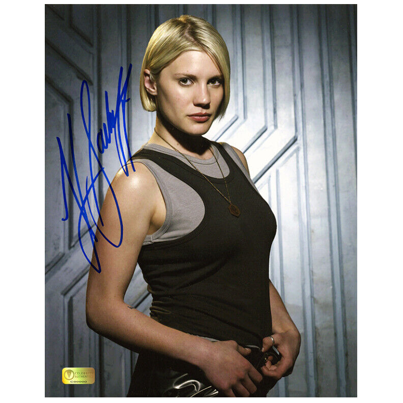 Katee Sackhoff Autographed Battlestar Galactica Starbuck Attitude 8×10 Photo Poster painting