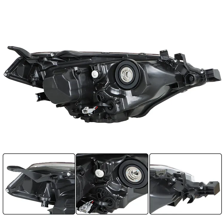 Silscvtt Headlights Front Head Lamps Replacement for 2014 2015 2016 Toyota Corolla Projector Headlights Pair Left+Right Side (Passenger Driver Side)