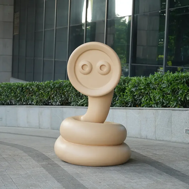 1400mm Cartoon Snake Fiberglass Sculpture