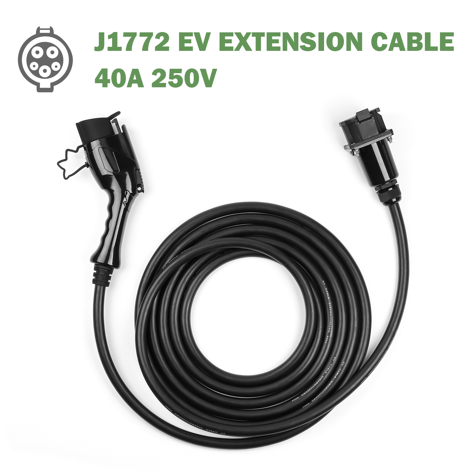 20FT EV Charger Extension Cable 40Amp 220V240V Charging Cord for