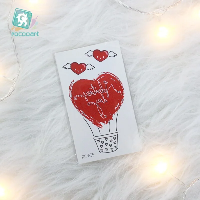 2020 Couple Temporary Tattoos Fashion Cool Body Art Beauty Makeup Valentine's Day Tattoo Waterproof Hand Fake Tatoo 10.5x6cm