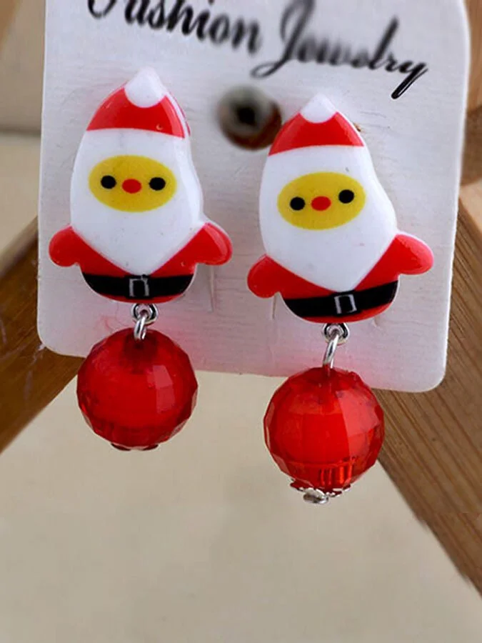Snowman Bell Female Holiday Earrings