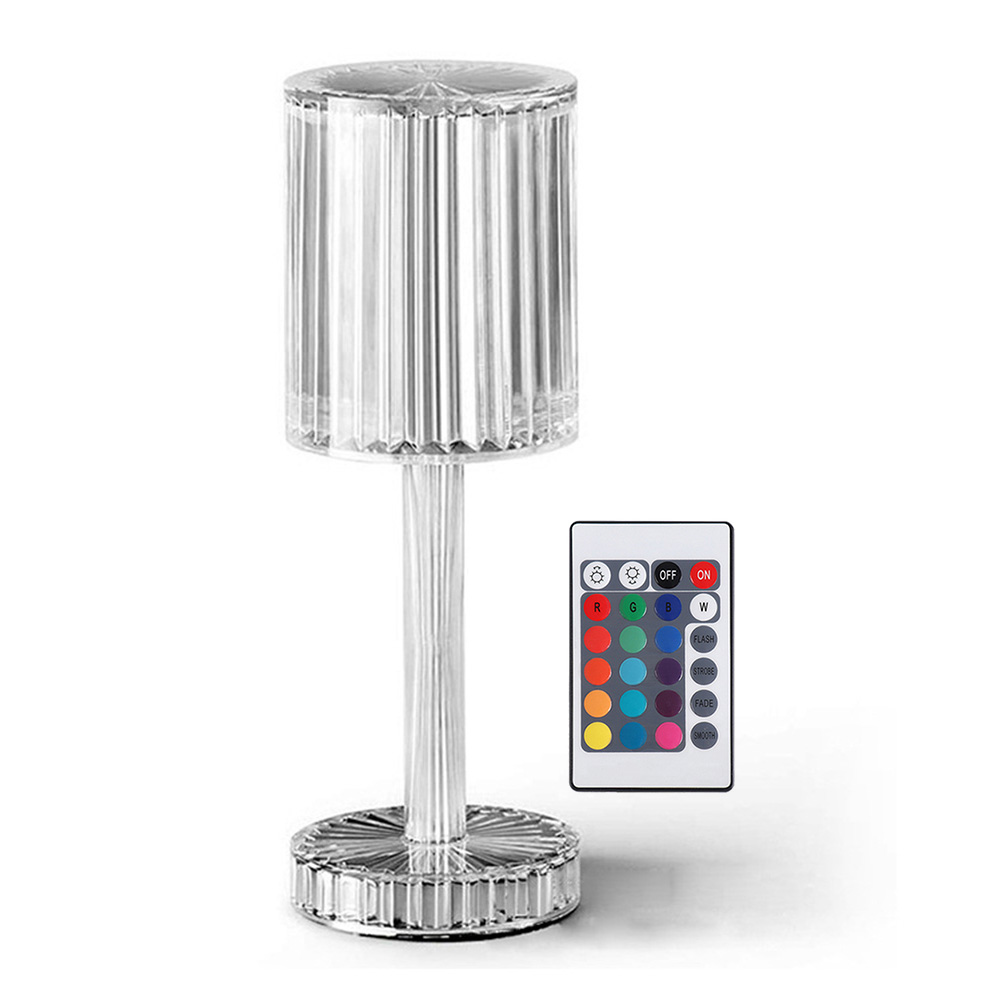 

LED Crystal Table Lamp Dimmable RGB Touch Remote Control Bedside Night Lamp, 501 Original
