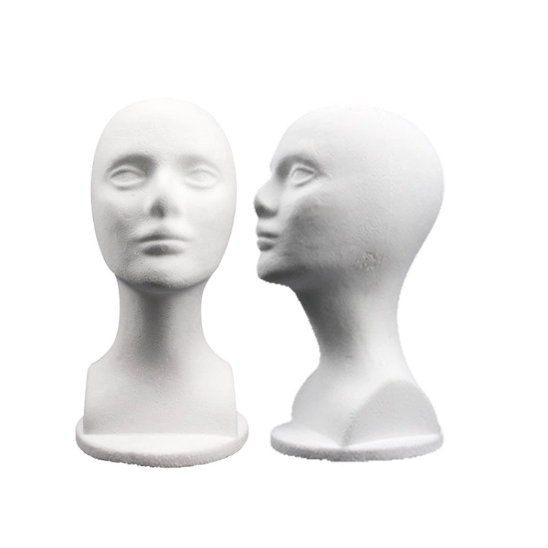 Flocking Foam Head Model Female Hat Wig Holder DIY Props Headdress Display Props Foam Model Head