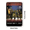 Scorpions - Panneaux en &eacute;tain m&eacute;tallique(20*30cm/30*40cm) - Musique