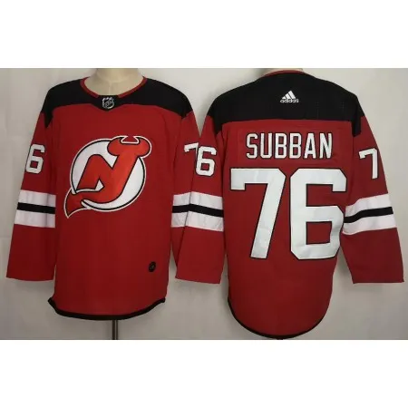 Men's New Jersey Devils #76 P.K. Subban Red Stitched NHL Jersey W8SQ