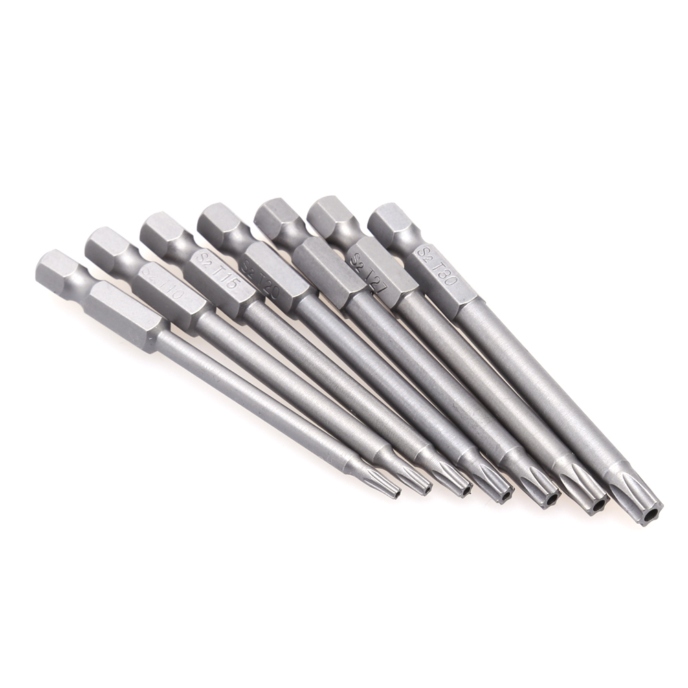 

7pcs/set 75mm T8-T30 Magnetic Torx Screwdriver Bits 1/4 Inch Hex Shank Scre, 501 Original