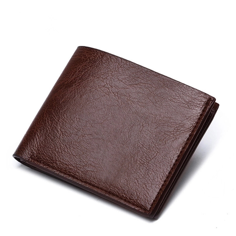 Men’s Solid Color Pu Leather Open Small Wallets Long Wallets