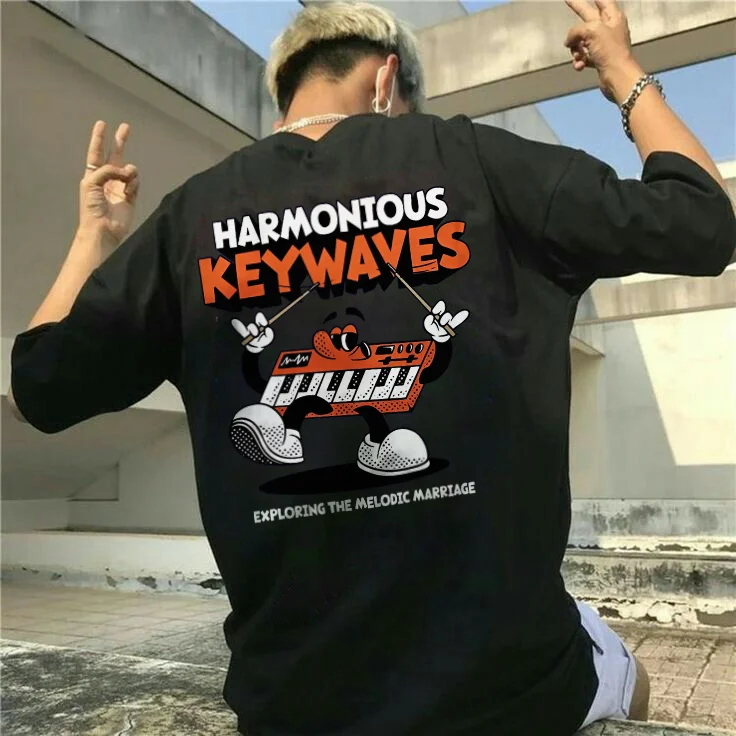 Harmonious Keywaves Exploring The Melodic Marriage T-shirt