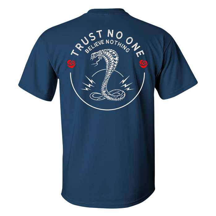 Livereid Trust No One Believe Nothing Printed Men's T-shirt - Livereid