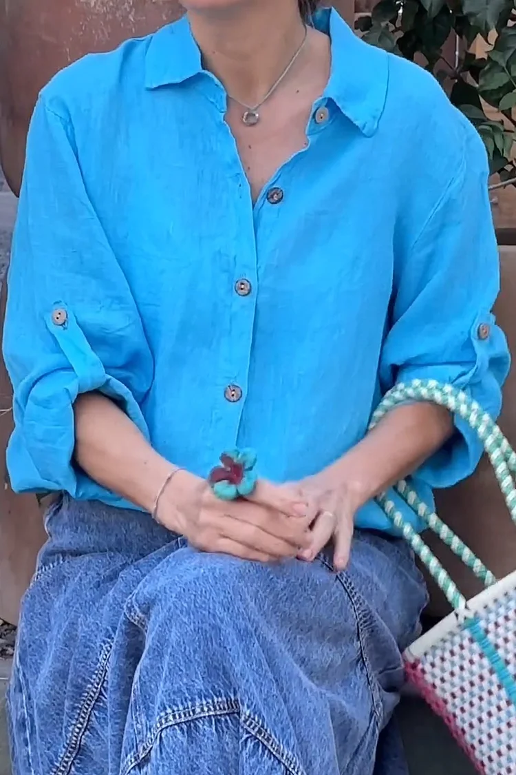 V-neck shirt 3/4 sleeve shirt top