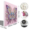 DIY Pearl Painting Butterfly for Home Wall Decor with Frame(25x25cm)
