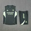 2025/2026 Real Madrid Pre-Match Training Dark Green Vest+Shorts Football1:1 Thai Quality
