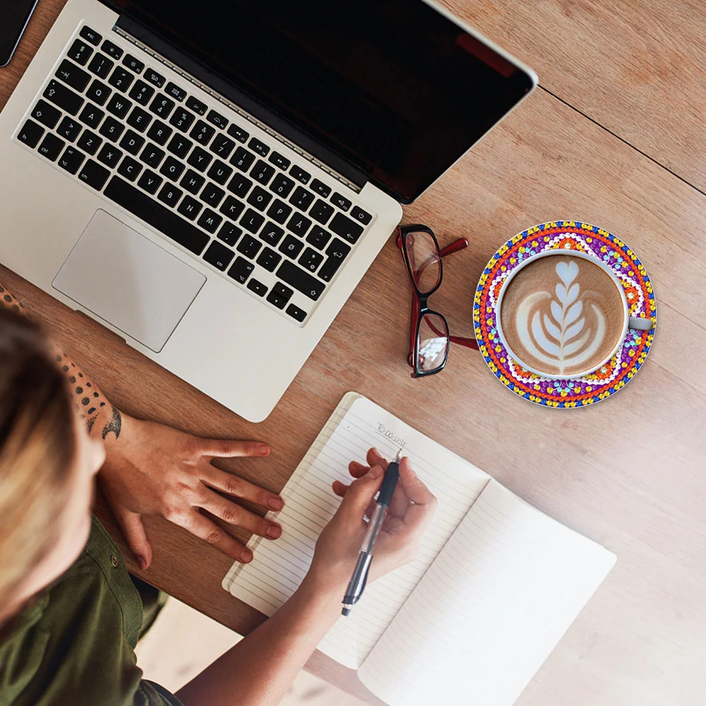 DIY Acrylic Diamond Coaster Set Cartoon Style (6 Piece Set 1 Rack)