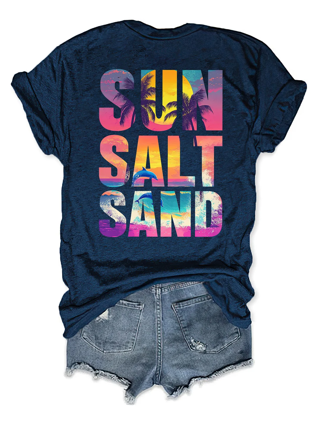 Retro Summer Sun Salt Sand T-shirt