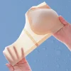 Soutien-gorge sans couture femme en soie glacée ultra-fine sans anneau acier