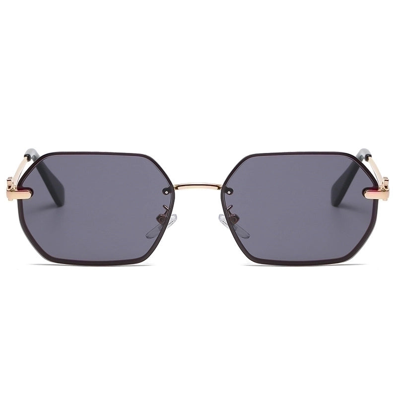 New Fashion Polygonal Metal Frame Ladies Sunglasses