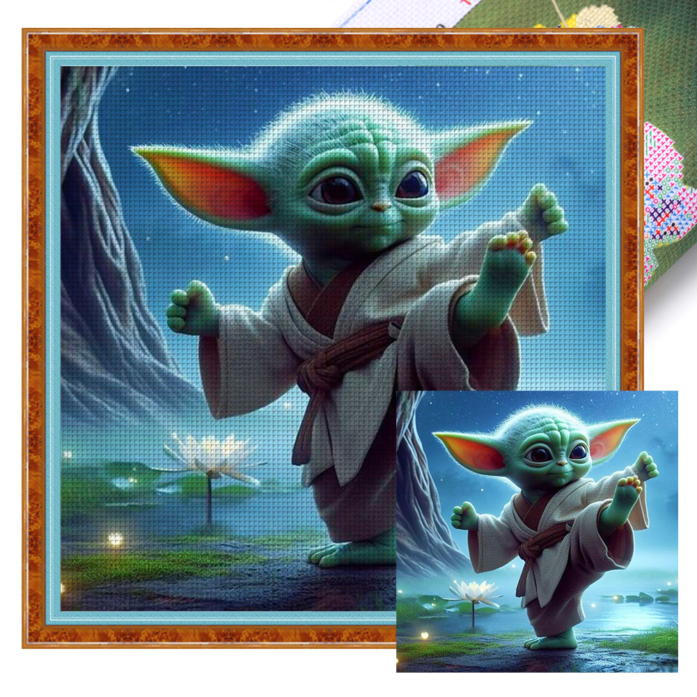Yoda Full 11CT Pre-stamped Canvas(40*40cm) Cross Stitch