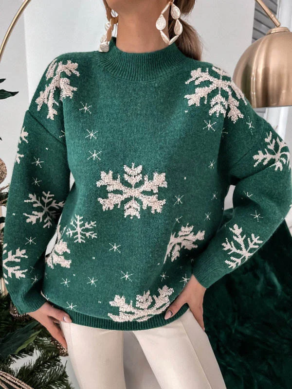 Snowflake Knitted Christmas Cozy Sweater
