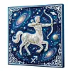 Framed Sagittarius - Pearls Painting Kit DIY Diamond Painting Pearl Dot Crafts 25*25CM