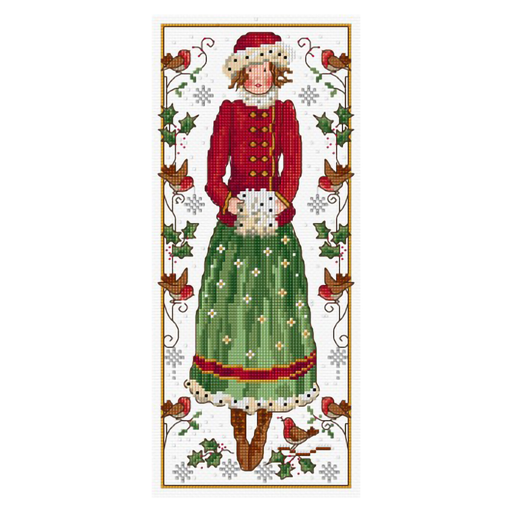 

Girl - 11CT Stamped Cross Stitch - 30*70CM (Big Size), 501 Original