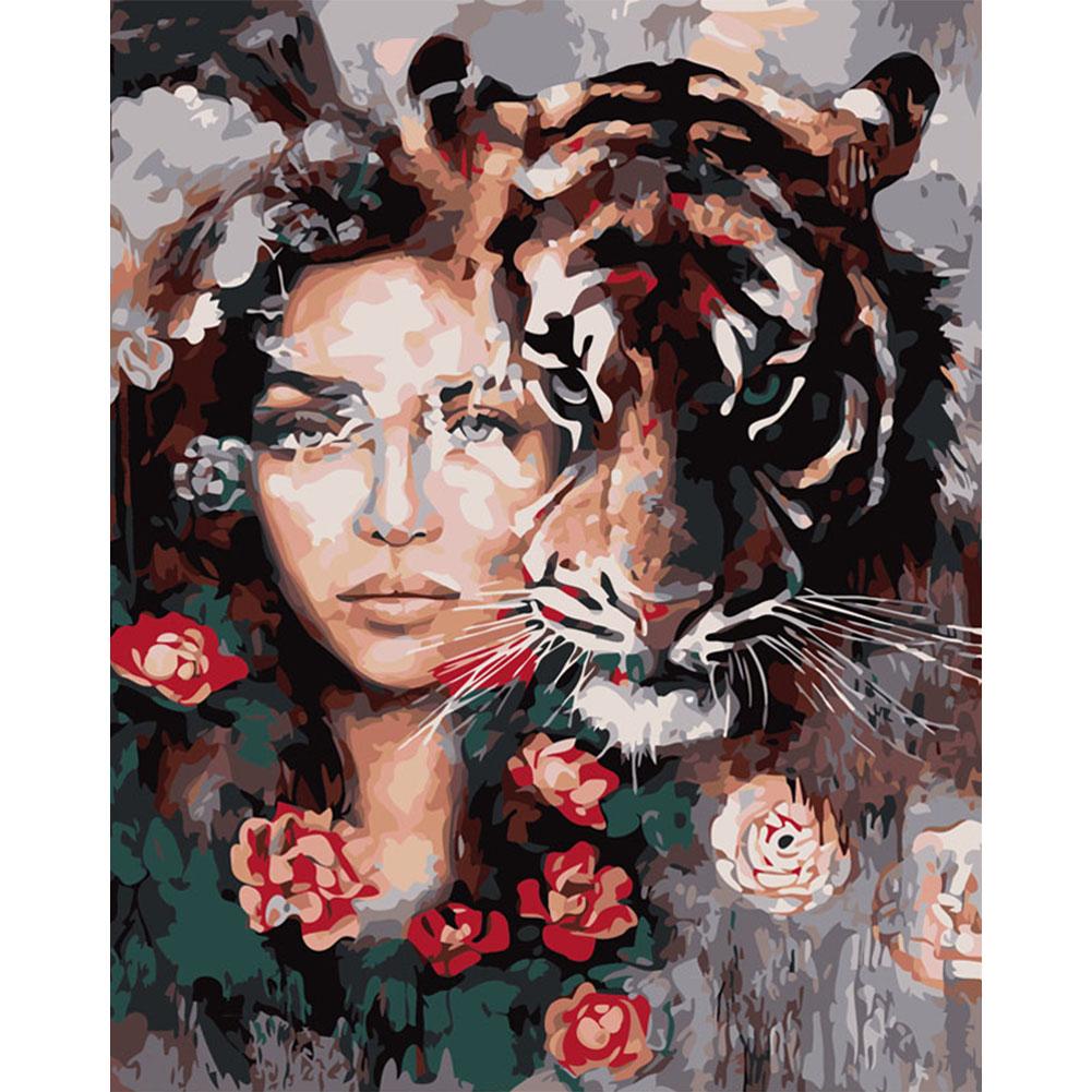 

40x50cm - Paint By Numbers Beauty Tiger, 501 Original