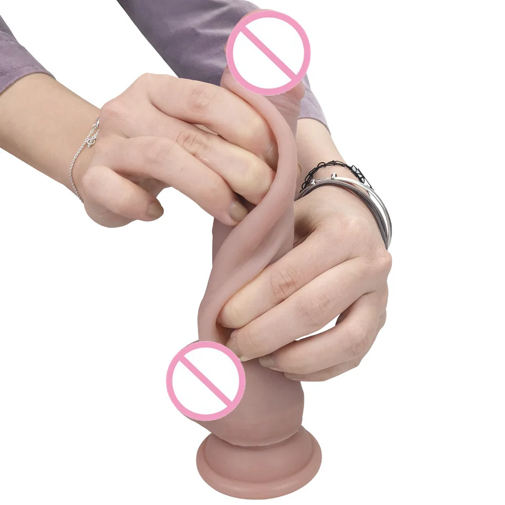 Roll Up Foreskin Silicone Imitation Penis Soft Thick Artificial Penis Rosetoy Official