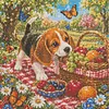 Diamond Painting -5D Full Round Drill Beagle Puppy(40x40cm)