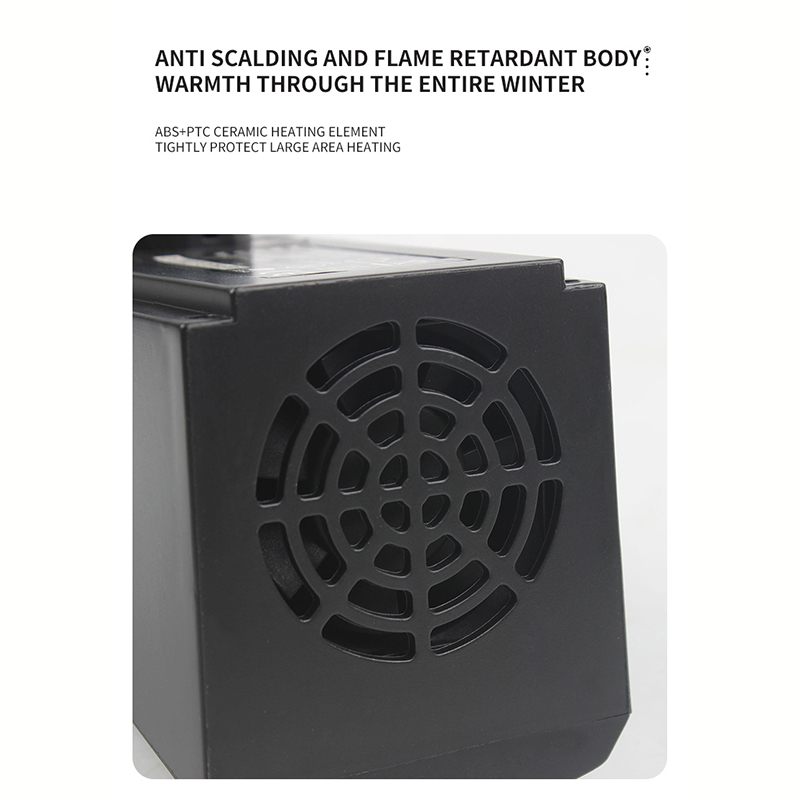 Likron Watches Compact Plug-in Wall Heater with Digital Timer Adjustable Speed Portable Mini Electric Fan Warmer for Small...