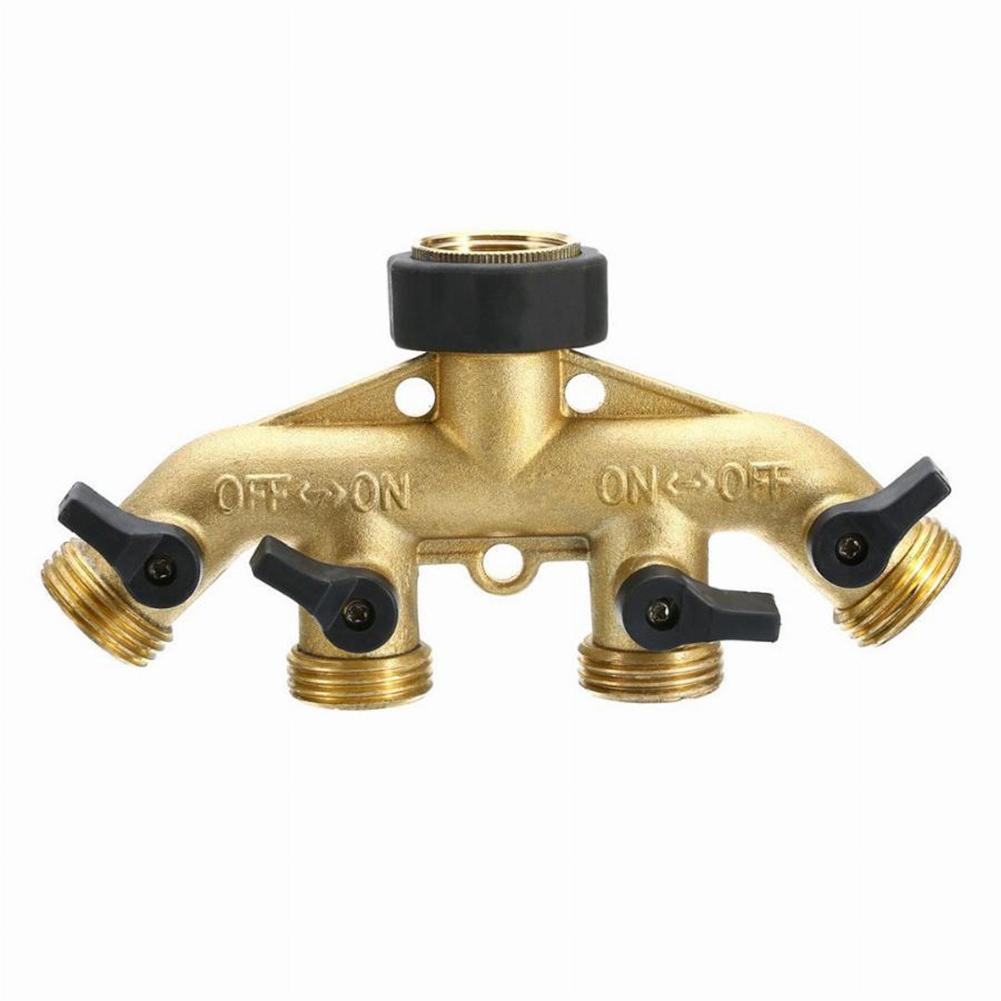 

4 Way Hose Splitter Garden Faucet Irrigation Adapter Tap Connector (EU, 501 Original