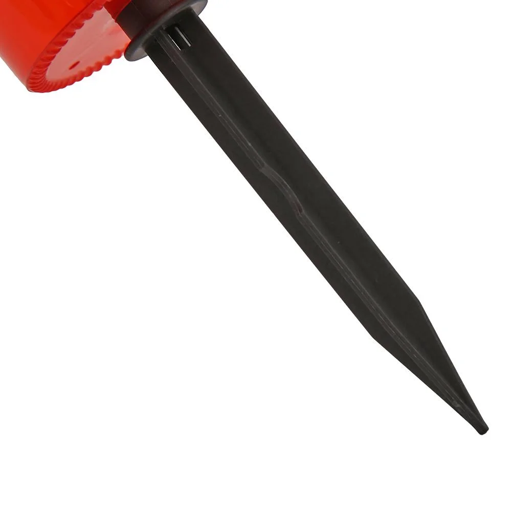 Solar Power Grave Lawn Light Flameless Electronic LED Candle Lamp (Red)