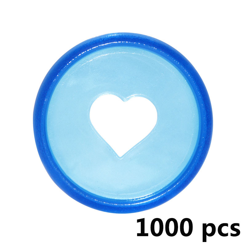 1000pcs Heart Shape Mushroom Hole Planner Plastic Rings Discbound Notebook Loose - Leaf Binding Disc Bound Discs Stationery