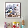 Pussycat And Robin-11CT Stamped Cross Stitch 40*40cm/15.75*15.75in tapestrymarket