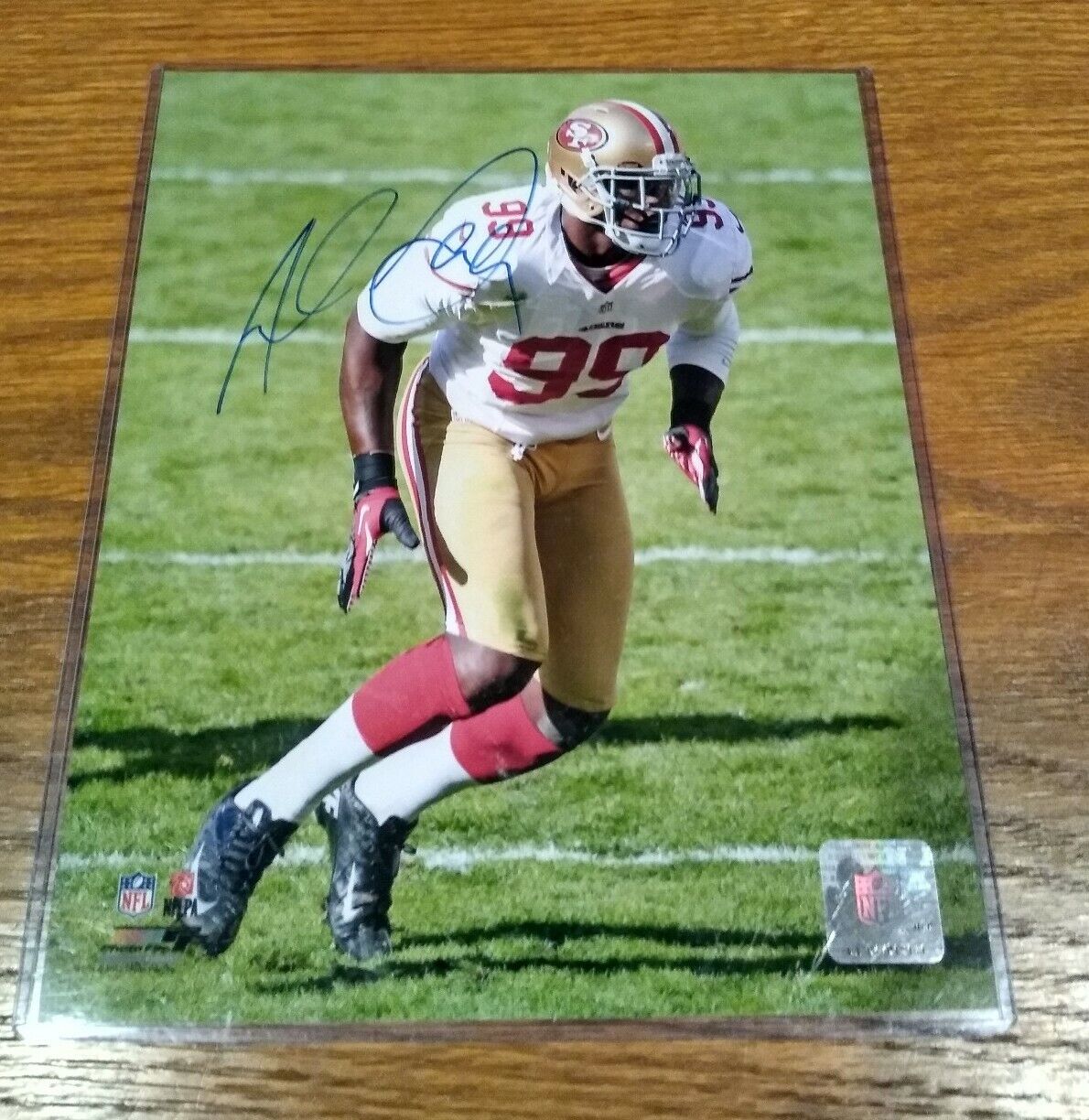 ALDON SMITH SAN FRANCISCO Signed 8x10 49ers autograph Photo Poster painting COA Dallas Cowboys