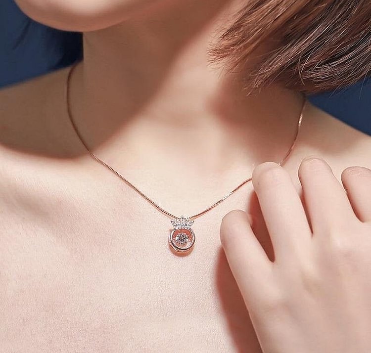 "Beating Heart" Crown Necklace