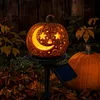 Resin Solar Halloween Pumpkin Garden Stake Light Solar Lights Garden Decor