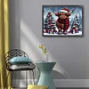 Christmas Highland Cow-14CT Stamped Cross Stitch 50*40cm tapestrymarket