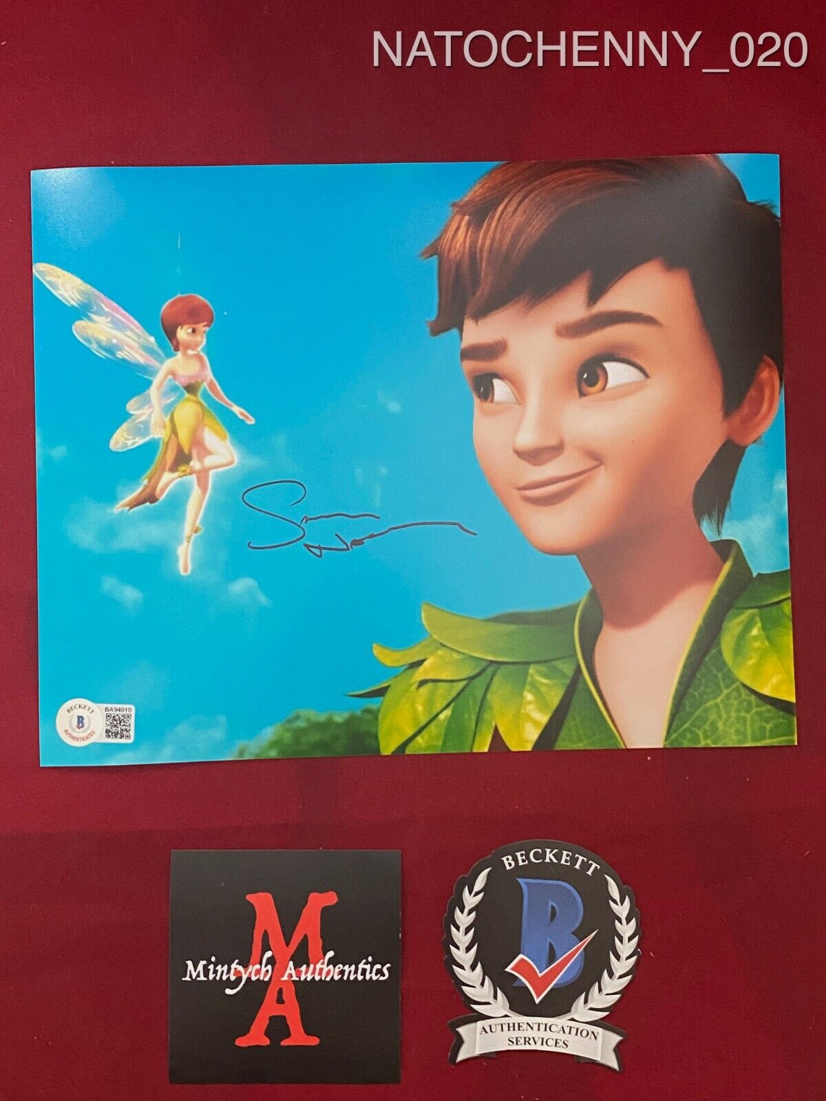 SARAH NATOCHENNY AUTOGRAPHED SIGNED 8x10 Photo Poster painting! TINKERBELL! BECKETT COA!