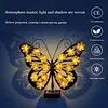 LED Solar-Powered Wall Lamp Hollow Out Wall Decoration Light Wrought Iron Decorative Light IP65 Waterproof Solar Ambient Landscape Lights for Villa Garden Courtyard Decor