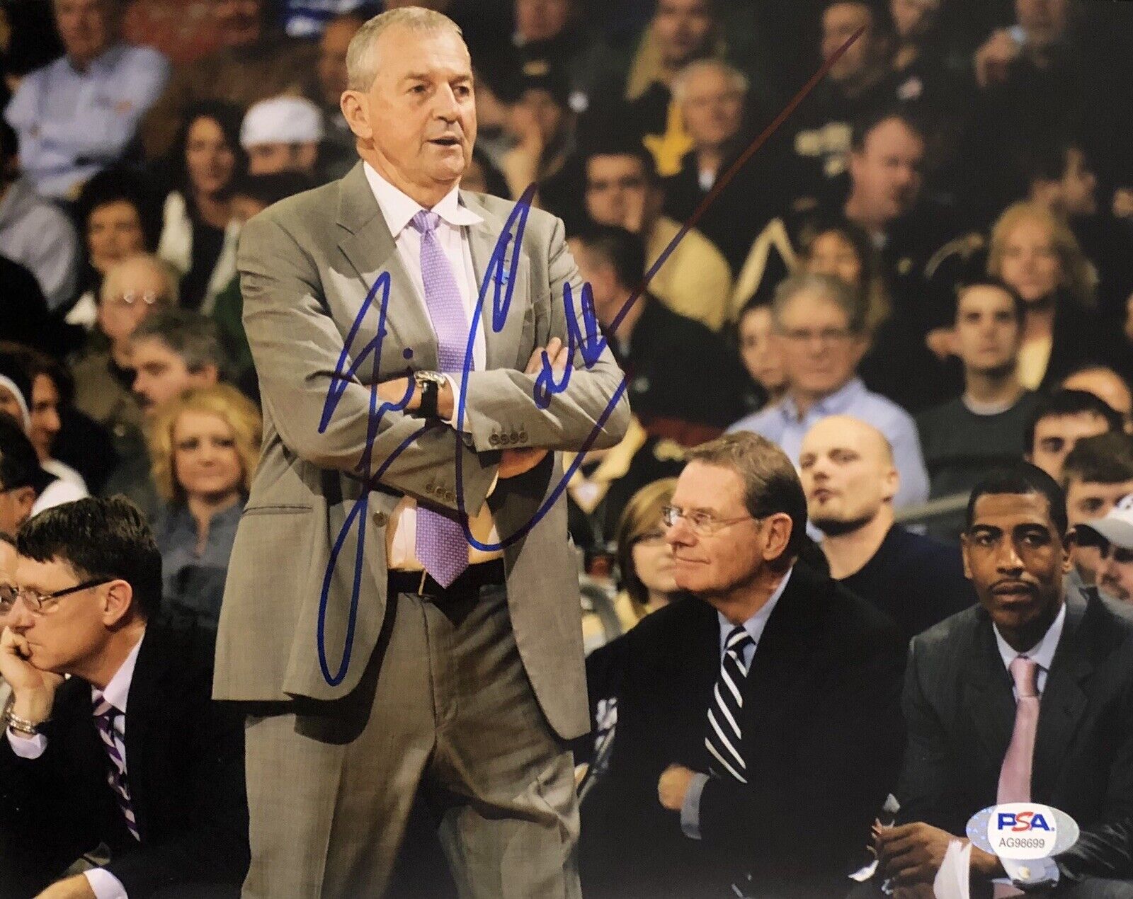 Jim Calhoun Signed Autographed Uconn Huskies 8x10 Photo Poster painting Psa/Dna