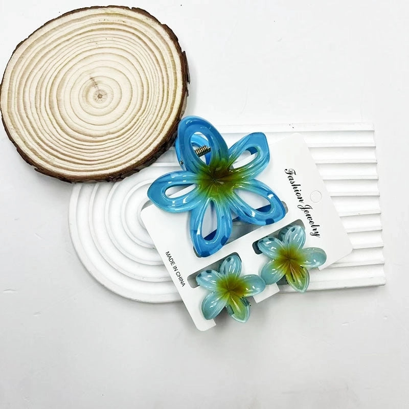 Vacation Modern Style Women’s Flower Resin Hair Claws