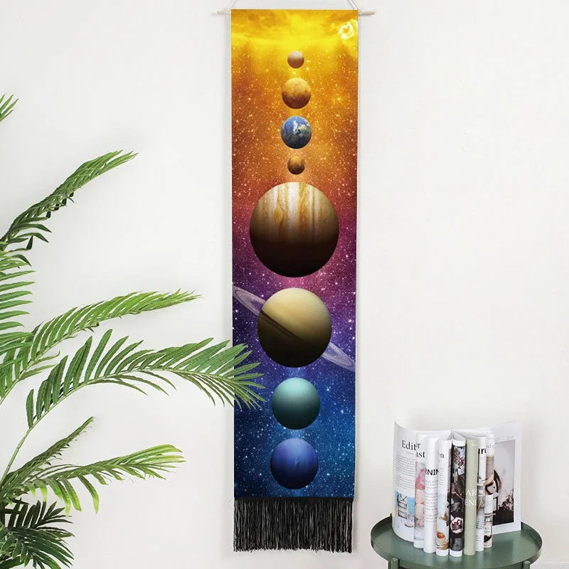 Black Tarot Card Constellation Tapestry Wall Hanging Astrology Divination Phase Tapestries Home Bedroom Office Galaxy Decor