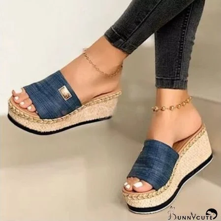 Women's Sandals Summer Female Slippers Flat Woman Peep-toe Comfort Slip-on Casual Shoes Mujer Slingback