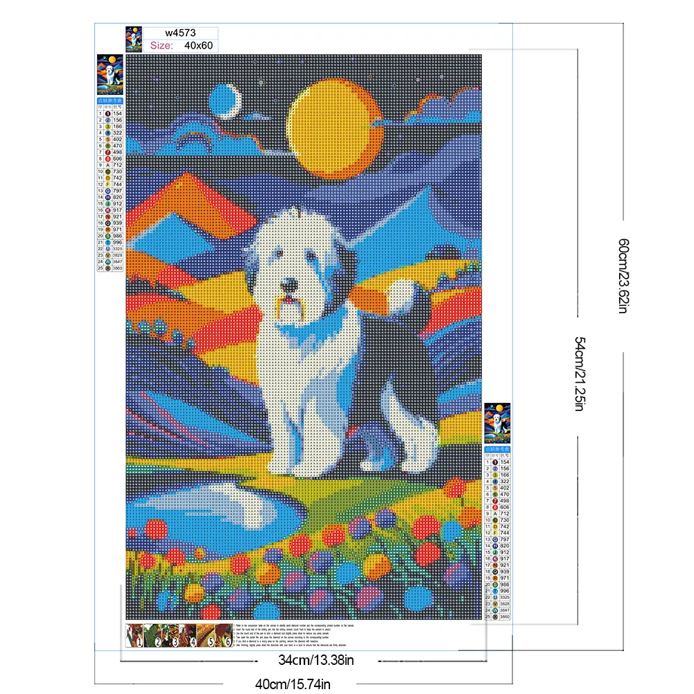 Diamond Painting - Full Round Drill - Dog(Canvas|40*60cm)