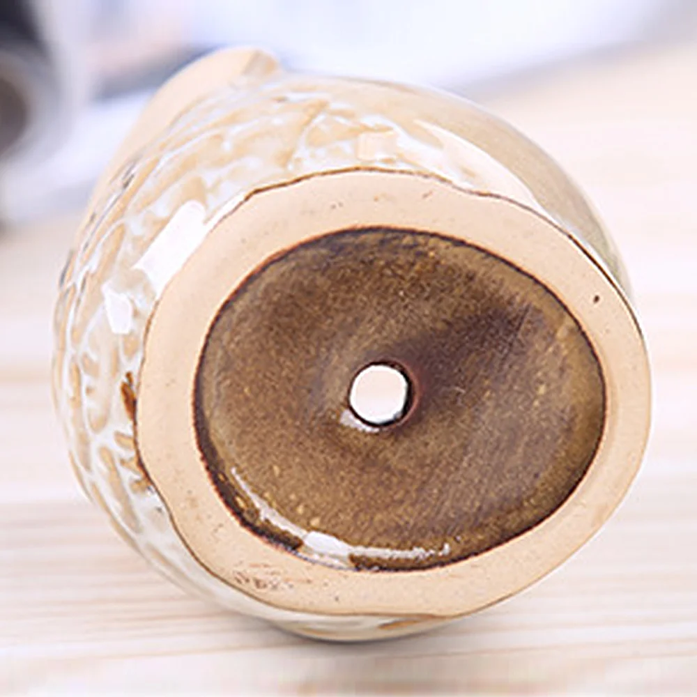 1 Pcs Flower Pot Mini Ceramic Owl Succulent Plant Container Pot Flowers Planter Garden Supplies Home Decoration Accessories